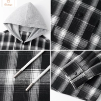 Vintage Plaid Hoodie Jacket Streetwear Outerwear