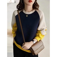 Autumn Patchwork Long Sleeve Sweatshirt