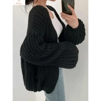 Cardeegan Vintage Harajuku Lantern Sleeve Cardigan Sweater
