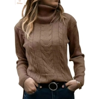 Vintage Slim Fit Turtleneck Sweater for Women