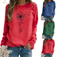 Womens Faith Letter Print Hoodie