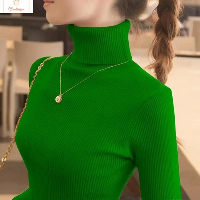 Elegant Korean Turtleneck Knitted Sweater