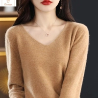 Merino Wool Cashmere V Neck Sweater