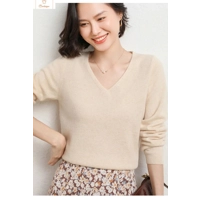 Cashmere V-neck Pullover Sweater for Women