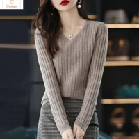 Cardeegan Womens V-Neck Solid OL Sweater