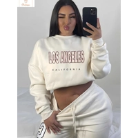 Plus Size Letter Print Hoodie