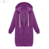 Casual Oversized Fleece Zip-Up Hoodie