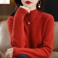 Womens Merino Wool Half Polo Sweater