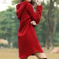 Autumn Long Sleeve Hoodie Dress for Women
