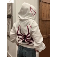 Full Zip Spider Graphic Hoodie for All