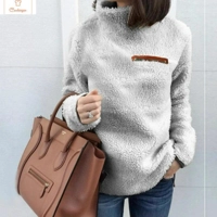 Soft Zippered Turtleneck Womens Sweater