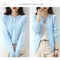 Cashmere Womens O-Neck Cardigan Sweater