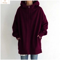 Thickened Warm Hooded Zipper Cardigan