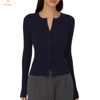 Autumn Winter Ribbed Slim Cardigan