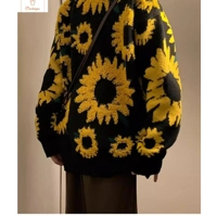 Sunflower Flock Hip Hop Trendy Couple Sweater