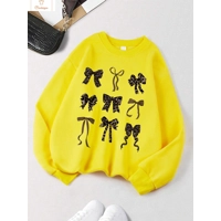 Retro Leopard Print Bow Hoodie for Women