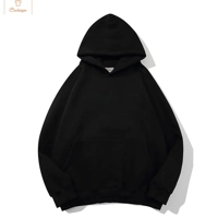 Casual Black Loose Fit Hoodie