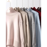 Winter Oversized Turtleneck Coffee Sweater