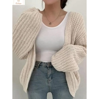 Cardeegan Vintage Harajuku Lantern Sleeve Cardigan Sweater