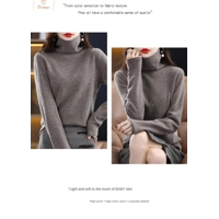 Merino Wool Turtleneck Sweater for Women