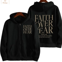 Faith Over Fear Womens Zip Hoodie