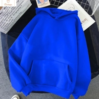 Womens Solid Color Hooded Sweatshirt