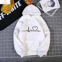 Casual Black and White Hip Hop Hoodie