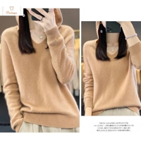 Merino Wool V-Neck Hoodie Sweater