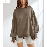 Cotton Oversized Patchwork Hoodie for Women