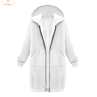 Casual Oversized Fleece Zip-Up Hoodie