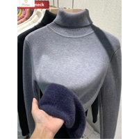 Winter Velvet Lined Turtleneck Knit Sweater