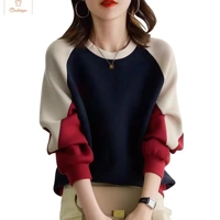 Autumn Patchwork Long Sleeve Sweatshirt