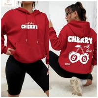 Cherry 88 Art Letter Print Women Hoodie