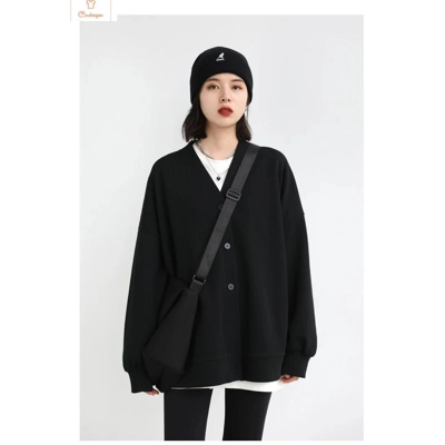 Casual Loose V-neck Warm Sweatshirt
