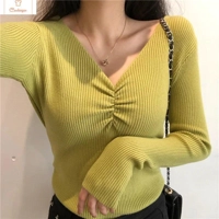 Chic Autumn V Neck Knitted Sweater