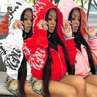 Cyber Y2K Gothic Letter Print Hoodie