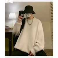 Round Collar Knit Sweater for Couples