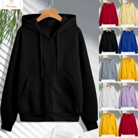 Casual Korean Style Zip-Up Hoodie