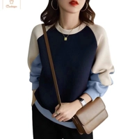 Autumn Patchwork Long Sleeve Sweatshirt