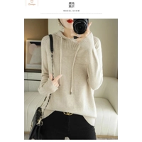 Womens Cashmere Pullover Hoodie Sweater