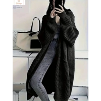 Comfortable Womens Open Front Knit Cardigan