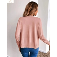 Long Sleeve V Neck Button Cardigan