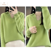 Casual Womens V-neck Woolen Sweater