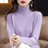 Womens Merino Wool Cashmere Turtleneck Sweater