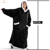 Cozy Oversized Fleece Hoodie Blanket