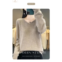 Womens V-neck Long Sleeve Fashion Sweater