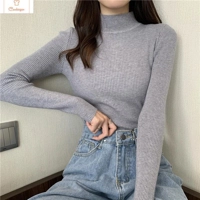 Autumn Ribbed Mock Neck Pullover