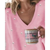 Cardeegan Ribbed Knitted Loose Sweater