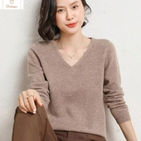 Cashmere V-neck Pullover Sweater for Women