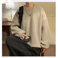 Round Collar Knit Sweater for Couples